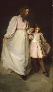 Cecilia Beaux Dorothea and Francesca a.k.a. The Dancing Lesson oil painting